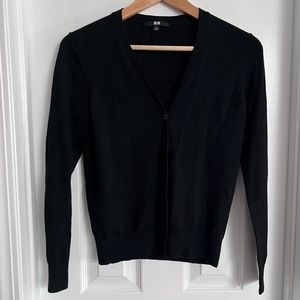 Uniqlo. Small black cardigan.